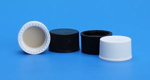 Picture of 13-425mm Solid Top, Black Polypropylene Cap, PTFE/F217 Lined