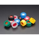 Picture of 8-425mm Black Open Hole Polypropylene Closure, PTFE/Red Rubber Septa, 0.040"