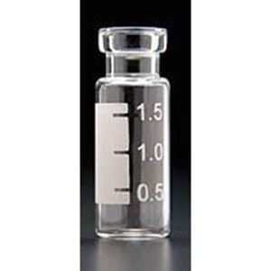 Picture of Silanized - 2.0mL LO (Large Opening) Clear Vial, 12x32mm, with White Graduated Spot, 11mm Crimp