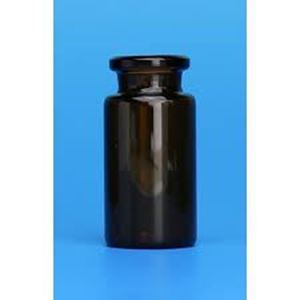 Picture of 10mL Amber Headspace Vial, 23x46mm, Flat Bottom, 20mm Beveled Crimp Top