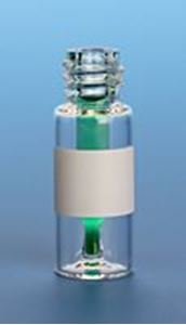 Picture of 100µL Clear Interlocked™ Vial/Insert, 12x32mm, 8-425mm Thread with White Marking Spot