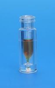 Picture of 300µL Glass/Clear Plastic (Glastic) Limited Volume Vial, 15x45mm, 13mm Crimp/Snap Ring™
