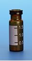 Picture of 2.0mL Amber Snap Seal™ Vial, 12x32mm, with White Graduated Spot, 11mm Crimp [Patented]