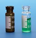 Picture of 2.0mL Big Mouth Amber Vial, 12x32mm, with White Graduated Spot, 11mm Crimp/Snap Ring™