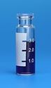 Picture of 4.0mL Clear Vial, 15x45mm, with White Graduated Spot, 13mm Crimp/Snap Ring™