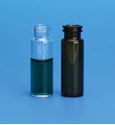 Picture of 4.0mL Amber Vial, 15x45mm, with White Graduated Spot, 13mm Crimp/Snap Ring™