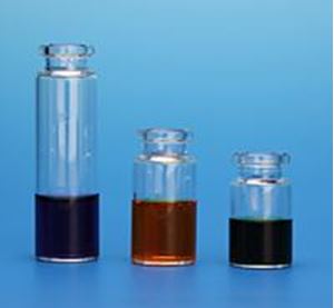 Picture of 6mL Clear Headspace Vial, 22x38mm (for Perkin-Elmer), Flat Bottom, 20mm Flat Top Crimp