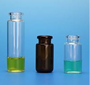 Picture of 10mL Amber Headspace Vial, 23x46mm (for CTC PAL), Beveled Bottom, 20mm Beveled Crimp Top