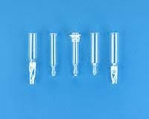 Picture of Silanized - 250µL Glass Big Mouth Conical Limited Volume Insert, 6x29mm, Pulled Point Interior, w/Bottom Spring