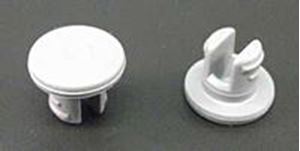 Picture of 13mm Gray Chlorobutyl Lyophilization Stopper - 2 Prong