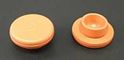 Picture of 20mm Red Isoprene Rubber Snap On Stopper, Siliconized