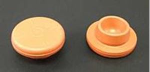 Picture of 20mm Red Isoprene Rubber Snap On Stopper, Siliconized