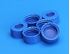 Picture of 9mm R.A.M.™ Smooth Cap, Royal Blue, Clear PTFE/Blue Silicone w/Slit, Ultra Low Bleed - Mass Spec