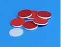Picture of 10mm x 0.040" Red PTFE/Silicone/Red PTFE Septa