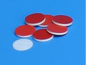 Picture of 10mm x 0.040" Red PTFE/Silicone/Red PTFE Septa