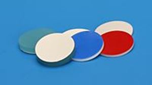 Picture of 17.5mm x 0.060" Blue PTFE/Silicone Septa for 18mm Magnetic Threaded Closure