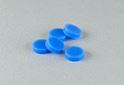 Picture of 11mm (7/16") Diameter General Purpose Low Bleed Milky White GC Septa, 3mm Thick, over 100 Injections, Max Temp 250°C