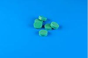 Picture of 11mm(7/16") Diameter Gray Low Bleed General Purpose Septa, Long Life - 100 Injections, Max Temp 200°C