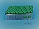 Picture of Clear 8-425mm Threaded Vial, 12x32mm, Black Polypropylene Cap, Red PTFE/Silicone/Red PTFE, 0.040"