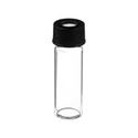 Picture of Clear 13-425mm Threaded Vial, 15x45mm, Black Polypropylene Cap, Red PTFE/Silicone Septa, 0.060"