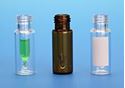 Picture of Clear Step R.A.M.™ 9mm Threaded Vial w/Marking Spot, 12x32mm, w/350µL Flanged Flat Bottom Insert