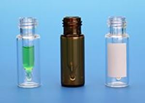 Picture of Clear Step R.A.M.™ 9mm Threaded Vial w/Marking Spot, 12x32mm, w/350µL Flanged Flat Bottom Insert