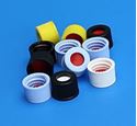 Picture of 8-425mm White Open Hole Polypropylene Closure, Red PTFE/Silicone Septa, 0.050"