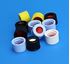 Picture of 13-425mm Black Open Hole Polypropylene Closure, Red PTFE/Silicone Septa, 0.065"