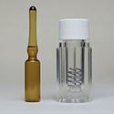 Picture of 2mL Storage Holder Vial with Spring, Stopper and White Polypropylene Closure for Snapped Open Ampoules