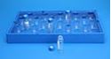 Picture of 25 Position Insert Tray for Universal Vial Rack, to Hold 12mm Tapered, Flat & Round Bottom Vials, made from Clear PETG 