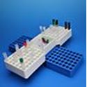 Picture of 1.0mL Clear 8x40mm Shell Vial & 8mm Starburst Plug Convenience Pack (5 packs of 200) (P/N 4102-840 and 5400SB-08)