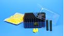 Picture of 1.0mL Clear 8x40mm Shell Vial & 8mm Easy Pierce Pre-Scored Starburst Plug Convenience Pak (P/N 4100-840 & 5400TP-08)