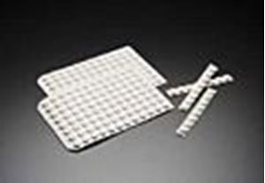 Picture of Prescored Molded Tan PTFE/Silicone Plug - Single Plug for Vials in Multi-Tier MTP System