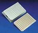 Picture of Prescored Molded Tan PTFE/Silicone Mat with 96 Plugs for Vials in Multi-Tier MTP System