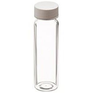 Picture of 20mL Amber Vial,  24-414mm Open Top White Polypropylene Closure,  .100" PTFE/Silicone Lined
