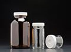 Picture of 1 oz, 30mL Clear Boston Round, 20-400mm Thread, White Closure, PTFE Lined 