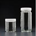 Picture of 2 oz, 60mL Short Wide Mouth Jar, 53-400mm Thread, White Closure, PTFE Lined 