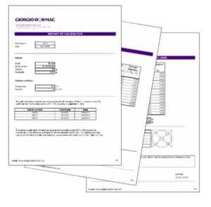 Picture of Accredited calibration certificate Accredia for XS BALANCE 27000903