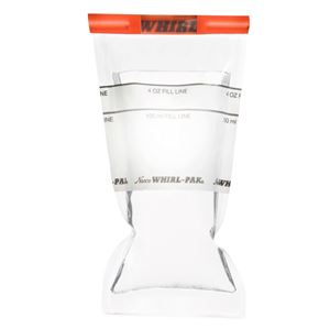Picture of Whirl-Pak® Write-On Bags - 4 oz. (118 ml) - Box of 500 - Red Tape on B01062(RT)