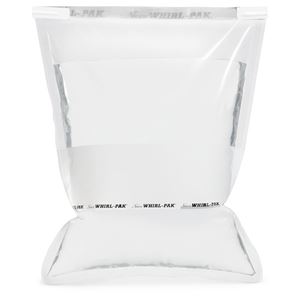 Picture of Whirl-Pak® Write-On Bags - 55 oz. (1,627 ml) - Box of 500 - White Tape on B01195(WT)